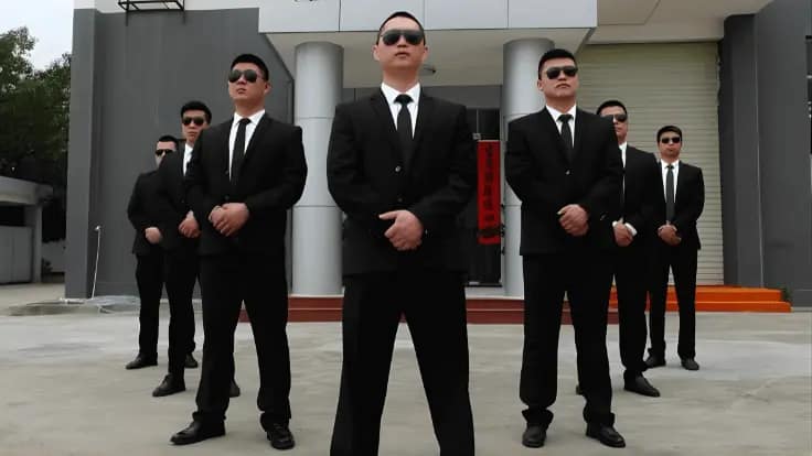 Group of highly trained Dubai Bodyguards in uniform