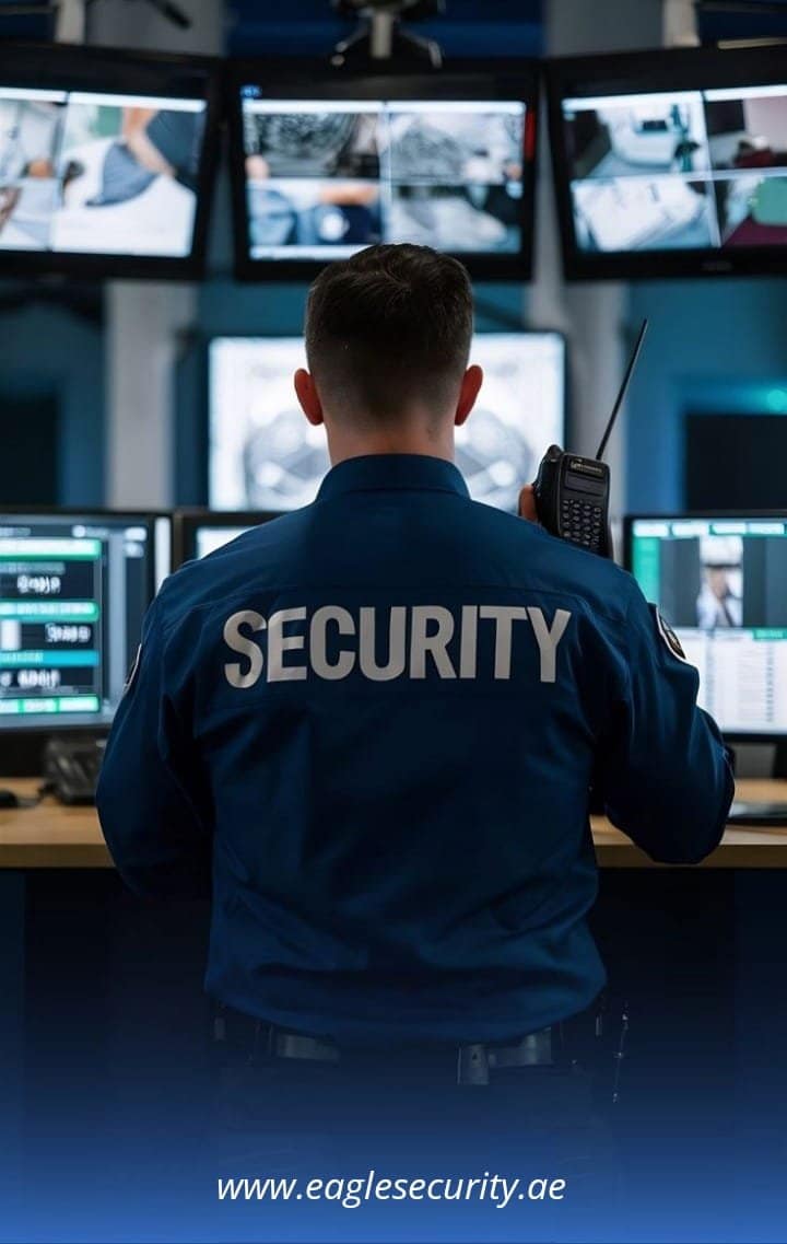 A professional SIRA certified security guard in Dubai uniform