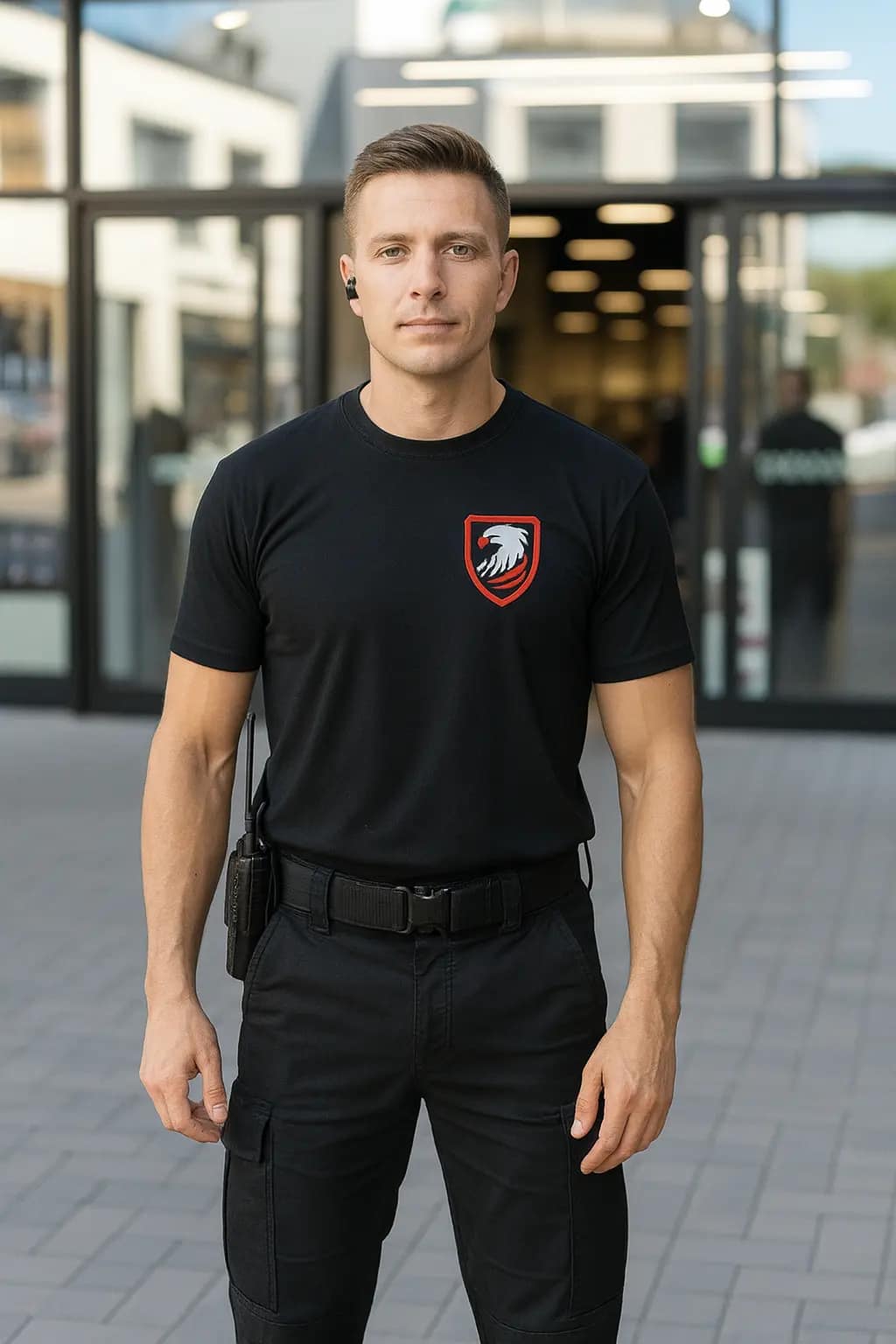Professional security guard ready to assist.